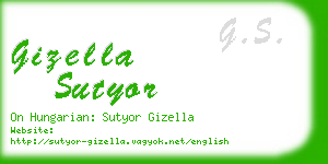 gizella sutyor business card